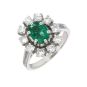 Bague or gris émeraude et diamant(s)