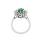 Bague or gris émeraude et diamant(s) 