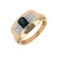 Bague or jaune saphir et diamant(s)