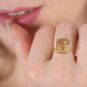 Bague or jaune Citrines Vintage 