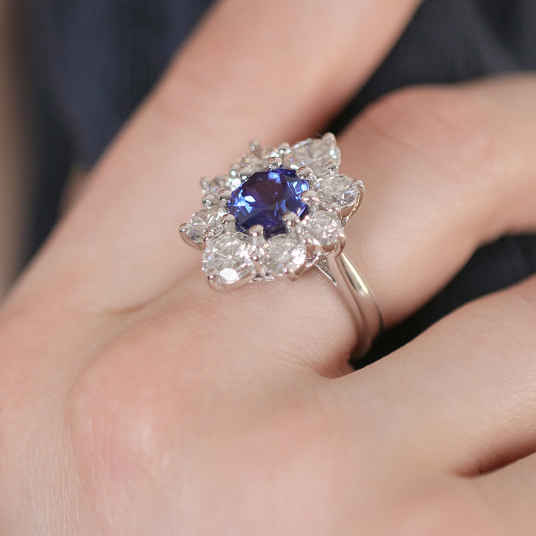 Bague marguerite tanzanite...