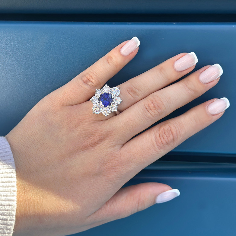Bague marguerite tanzanite...