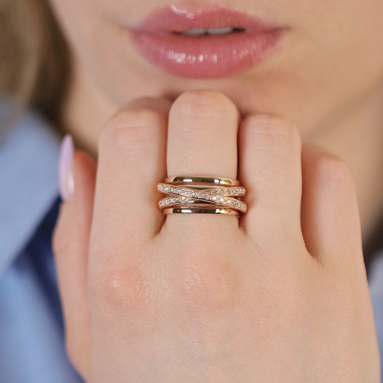 Bague or rosediamant (s) 