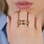 Bague or rosediamant (s) 