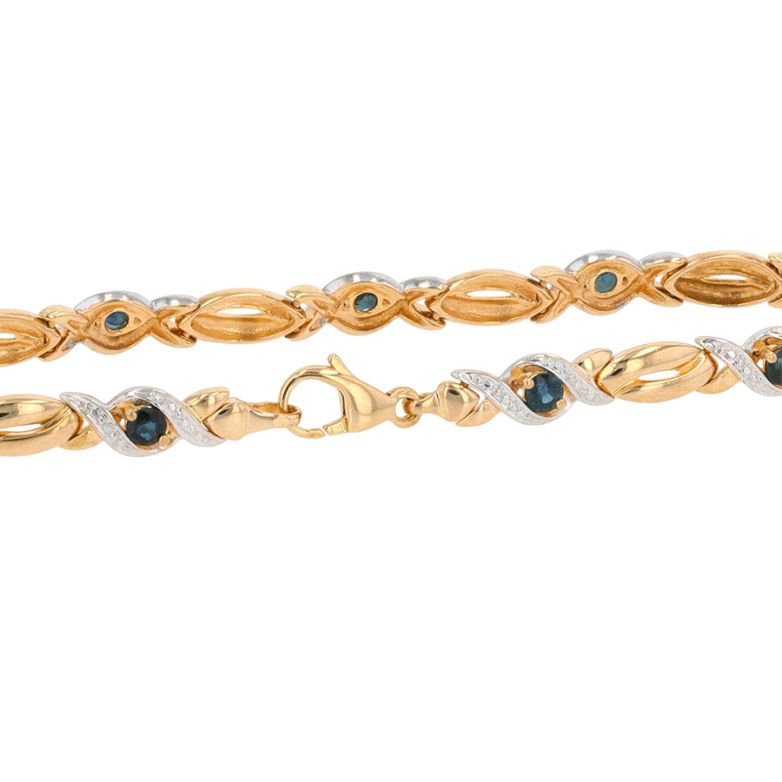 Bracelet or jaune Saphir 