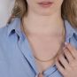 Collier maille torsadée or jaune 