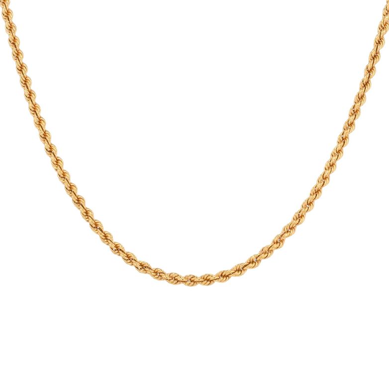 Collier maille torsadée or jaune