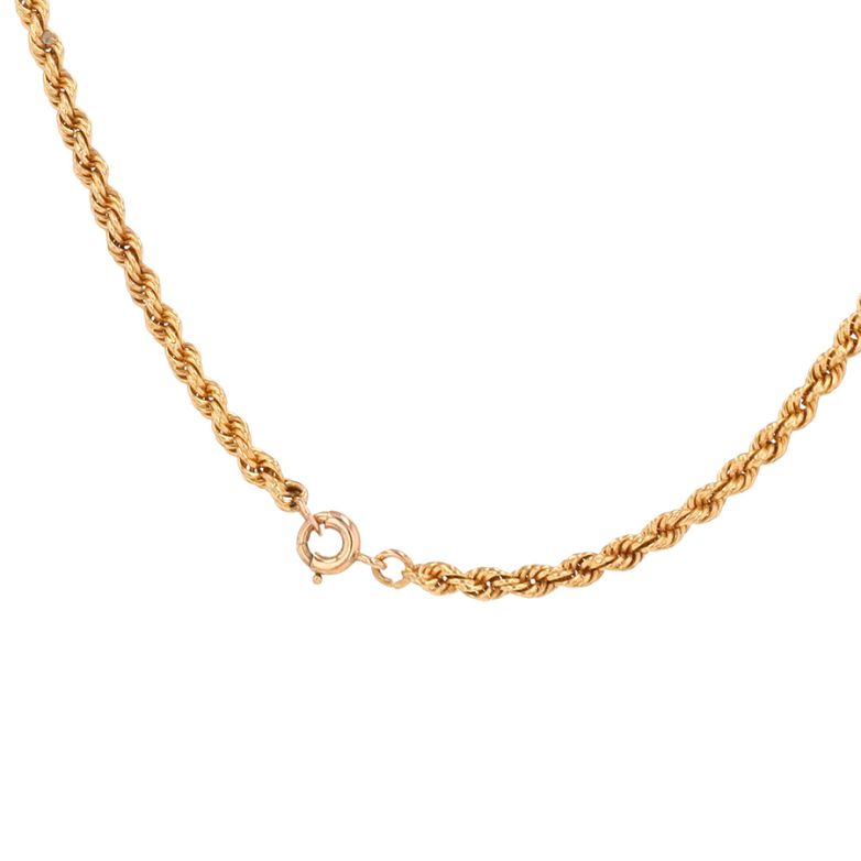 Collier maille torsadée or jaune 