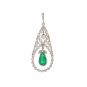 Pendentif or gris émeraude et diamant(s)