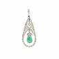 Pendentif or gris émeraude et diamant(s) 