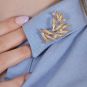 Broche or jaune Perle de culture Vintage 