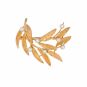Broche or jaune Perle de culture Vintage