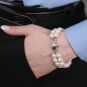 Bracelet or gris Perle de culture Vintage 