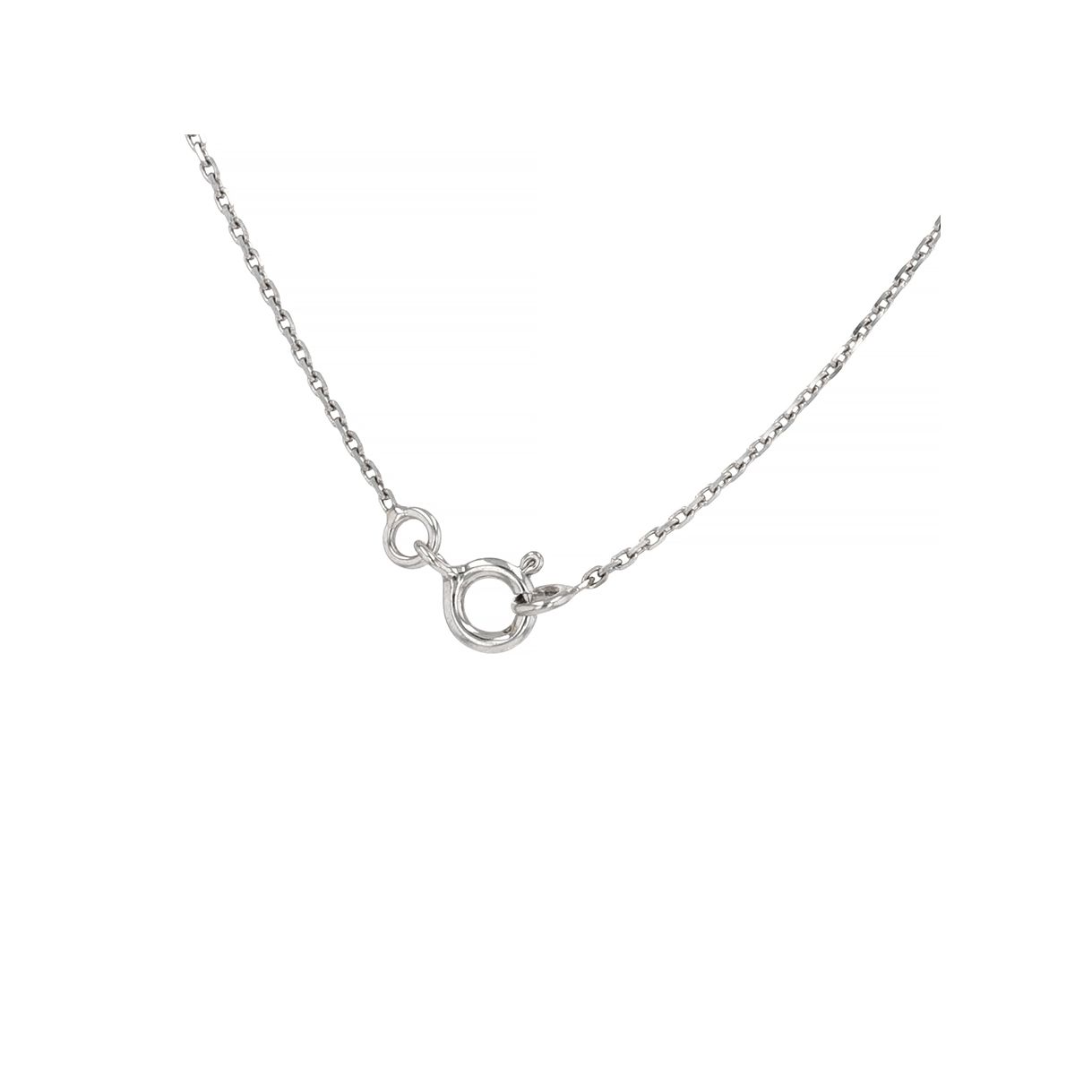 Collier émeraude 0.90 carat et diamant 0.11 carat or blanc 3.33g