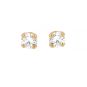 Boucles d'oreilles or jaune diamant (s)