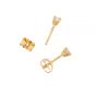 Boucles d'oreilles or jaune diamant (s) 