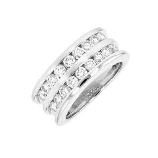 Bague double rang diamants...