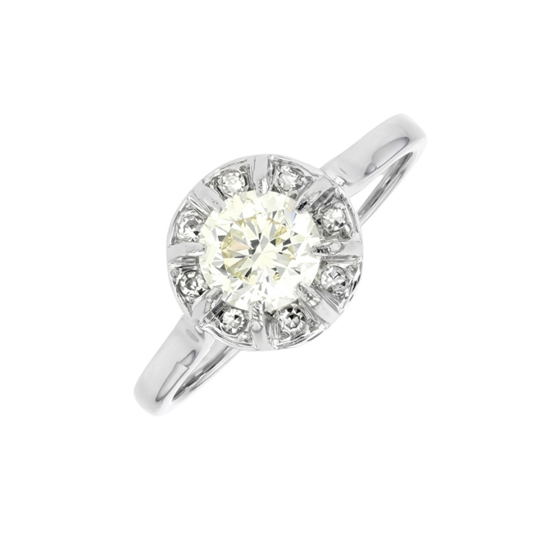 Solitaire vintage diamants...