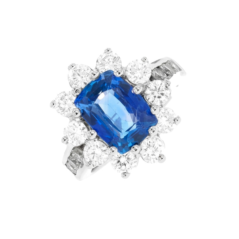 Bague marguerite saphir...