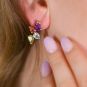 Boucles d'oreilles or jaune Pierres fines 
