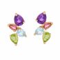 Boucles d'oreilles or jaune Pierres fines