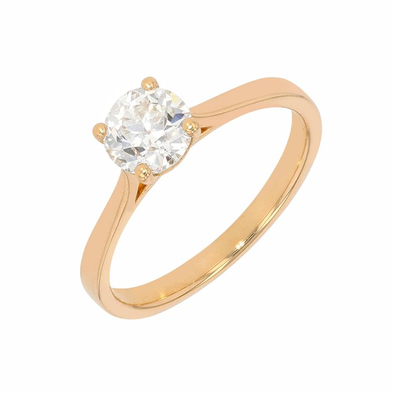 Solitaireor jaune diamant (s)