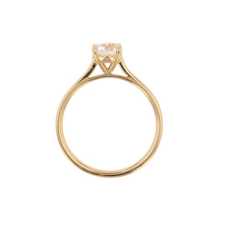 Solitaireor jaune diamant (s) 