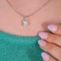 Pendentif or gris diamant (s) 