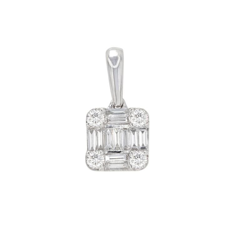 Pendentif or gris diamant (s)