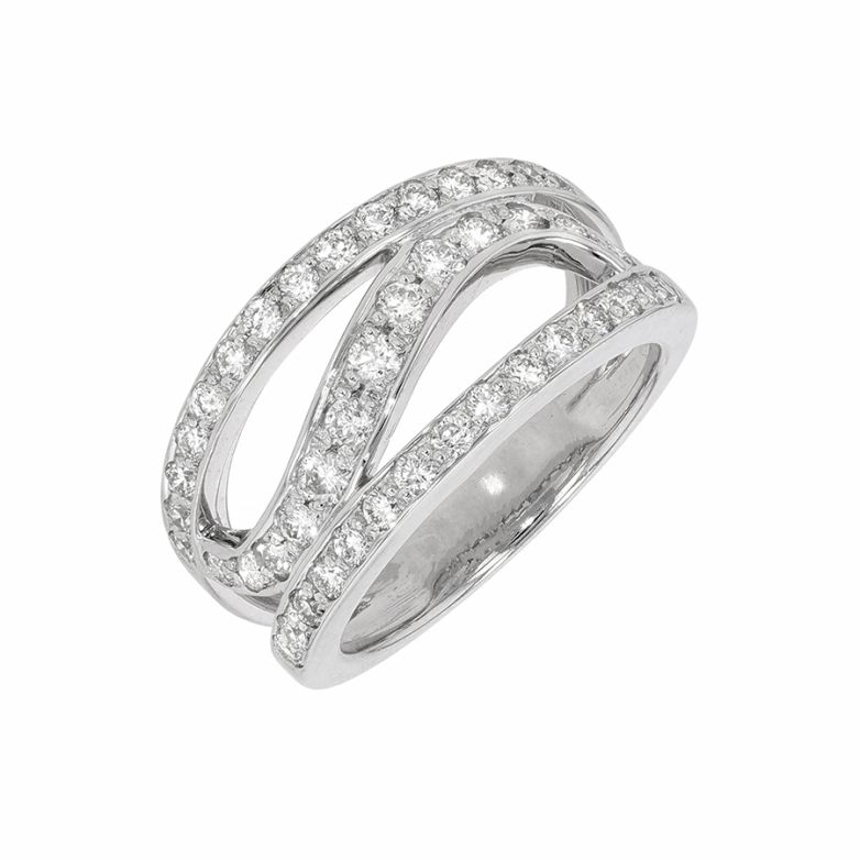Bague or gris diamant