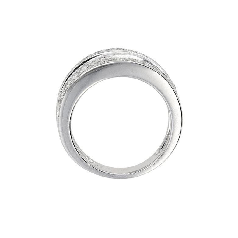 Bague or gris diamant 