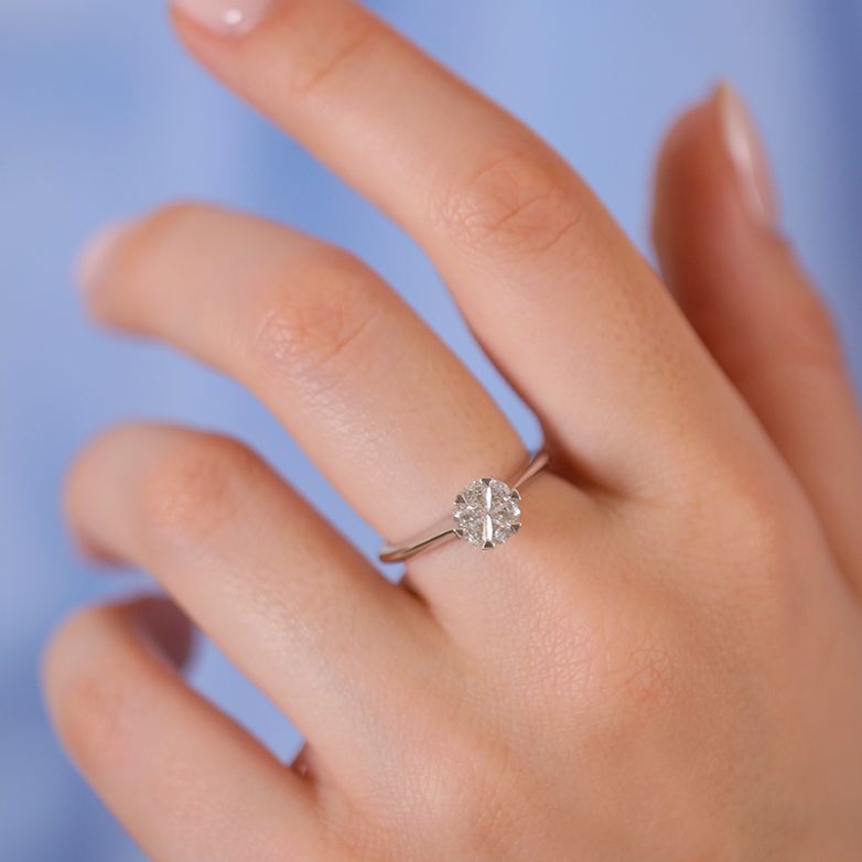 Solitaireor gris diamant (s) 