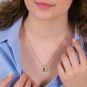 collier or jaune émeraude et diamant(s) 