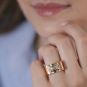 Bague 2 ors diamant (s) Vintage 