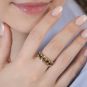 Bague or jaune saphir et diamant(s) 