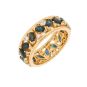 Bague or jaune saphir et diamant(s)