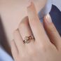 Bague or jaune rubis et diamant(s) 
