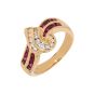 Bague or jaune rubis et diamant(s)