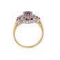 Bague or bicolore rubis et diamant(s) 