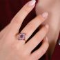 Bague or bicolore rubis et diamant(s) 