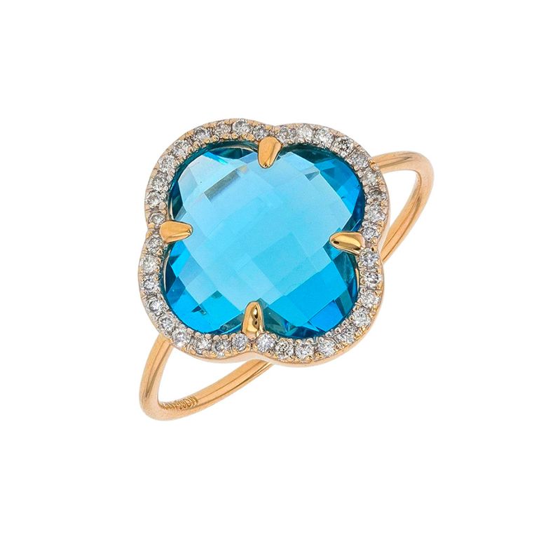Bague or jaune diamant (s) signé Morgane Bello / Topaze