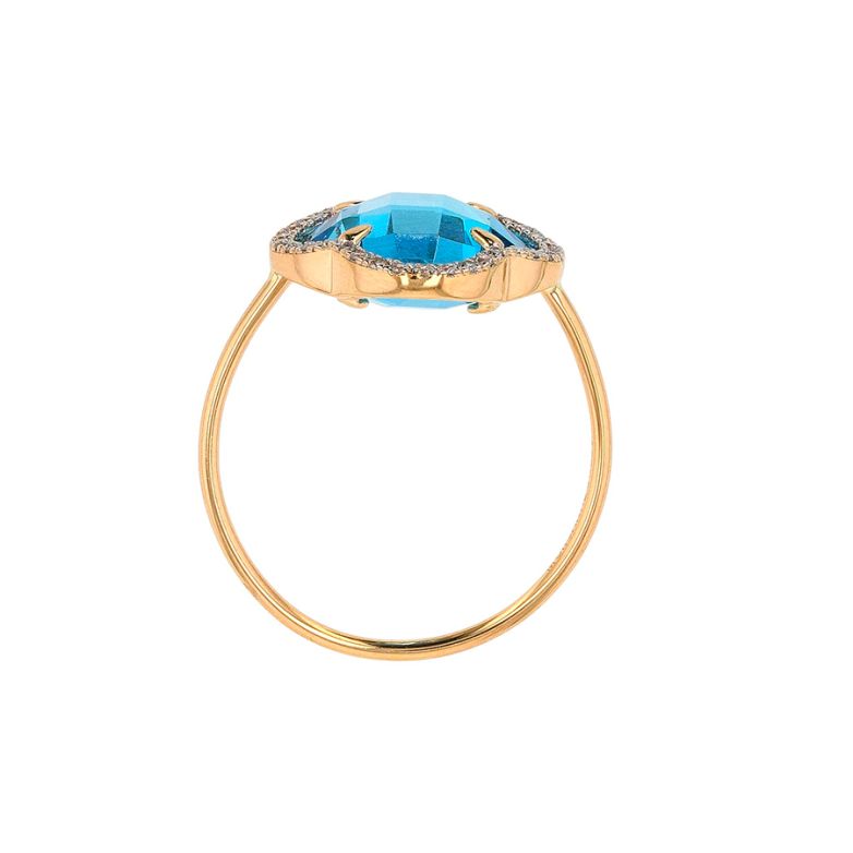 Bague or jaune diamant (s) signé Morgane Bello / Topaze