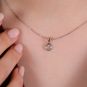 Pendentif or gris diamant (s) 