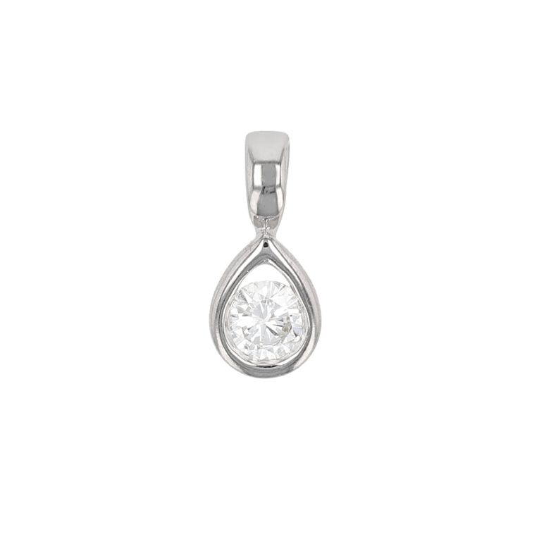 Pendentif or gris diamant (s)