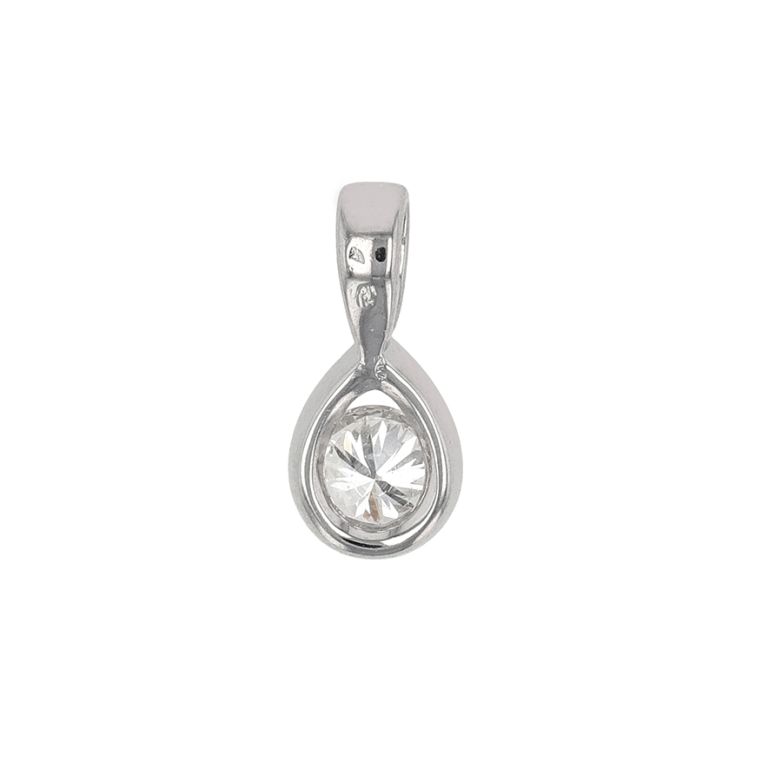 Pendentif or gris diamant (s) 