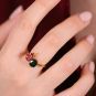 Bague or jaune Saphir et tourmaline