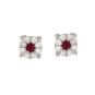 Boucles d'oreilles or gris rubis et diamant(s)