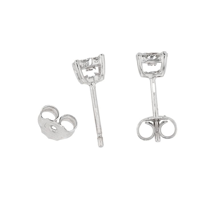 Boucles d'oreilles or gris rubis et diamant(s) 