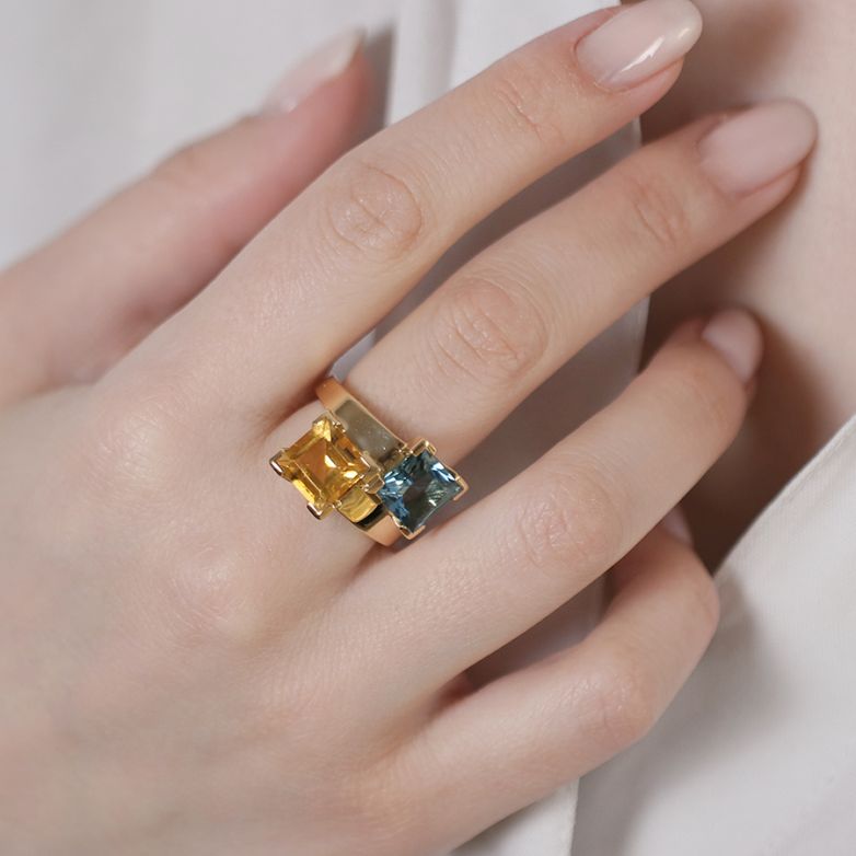 Bague or jaune Pierres Fines 