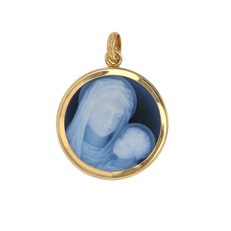 médaille or jaune Camée
